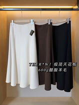 Lean Heavy Industries Eight tablets Dress Temperament Acetate Wool tightness waist thickening gross Herben half body Skirt Umbrella Skirt Woman Autumn Winter