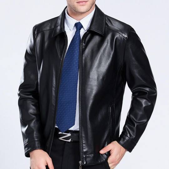 Genuine leather jacket plus velvet