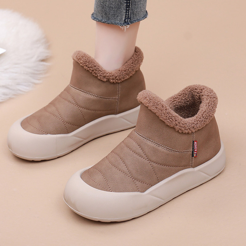 2024新款老北京棉鞋女加绒加厚保暖妈妈棉靴防滑防水一脚蹬雪地靴,淘宝优惠券,粉丝福利购,淘宝优惠卷