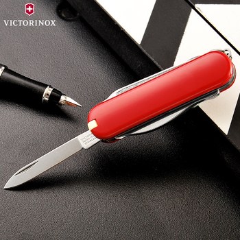 ດັ້ງເດີມ Victorinox Swiss Army Knife 58MM Xiaoyaopai (ສີແດງ) 0.6363 multi-function folding Swiss knife ມີດ