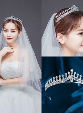 皇冠女童头饰儿童高端水晶方块