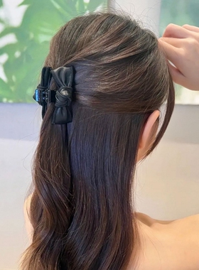 皮质蝴蝶结小抓夹碎发夹刘海夹子