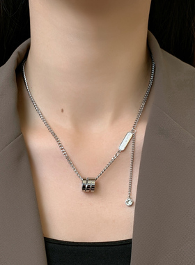 银色洗澡可戴钛钢嘻哈风戒指吊坠