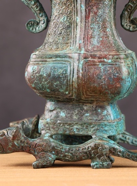 青铜器容酒器盛酒器酒壶酒尊春秋龙耳方壶河南省博物院藏铜祥德制