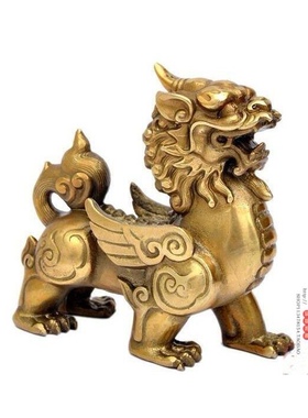 纯铜貔貅一对摆件 雌雄貔貅 吉祥物