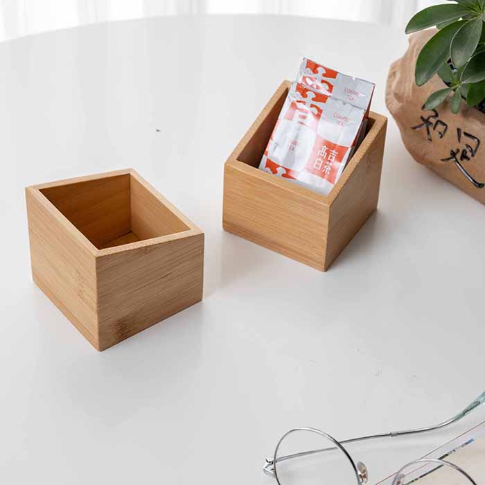 竹茶叶包盒咖啡包盒茶叶盒酒店客房茶饮盒套套盒收纳盒物品盒竹盒 - 图1