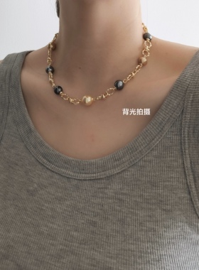 拼接大溪地项链休闲百搭原创设计