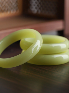 和田玉手镯真玉镯玉石一口糖糖白玉烟紫羊脂白玉黄口碧玉籽料玉石