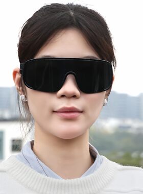 复古超大框户外骑行登山滑雪防风护目镜墨镜防晒连体太阳眼镜男女