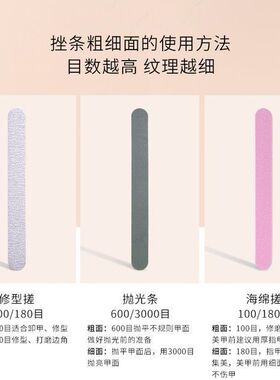 磨修指甲打磨条挫条海绵套装