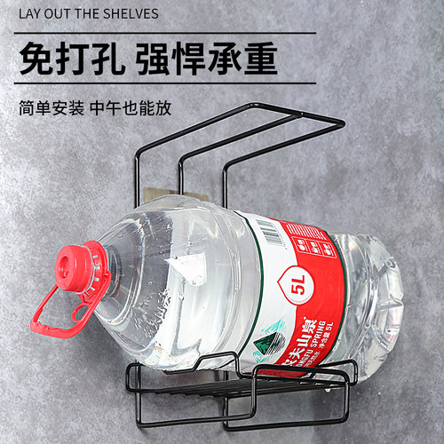 抹布架厨房沥水架免打孔台面壁挂海绵毛巾厨房用品收纳架置物架子 - 图2