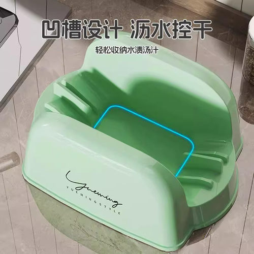 台面锅盖架锅铲沥水架厨房灶台收纳架筷勺子架砧板菜板锅盖放置器 - 图1