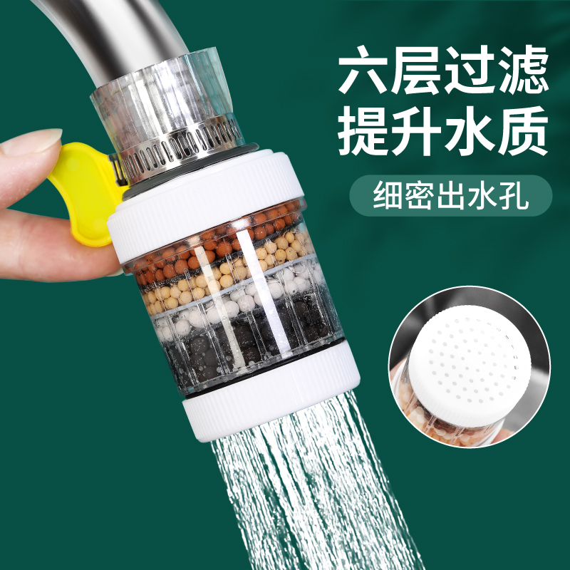 水龙头延伸过滤器通用防溅嘴厨房净水神器家用自来水净化花洒 - 图1