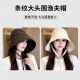 2026 new striped egg roll fisherman hat for women spring and summer versatile full face sun protection hat big head circumference lampshade hat