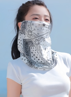 挂耳全脸防晒面罩骑行护颈