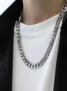 欧美风古巴项链饰品 吊坠嘻哈NK链男款时尚潮流饰品女hiphop百搭