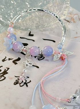 新中式串珠编织可调节手链女小众设计古风清冷高级感百搭手链饰品