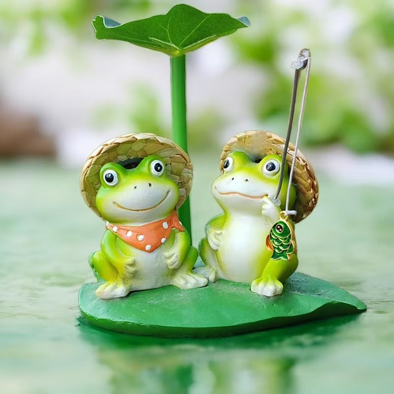户外庭院花园装饰品摆件鱼池假山造景树脂小青蛙钓鱼创意景观雕塑,淘宝优惠券,粉丝福利购,淘宝优惠卷