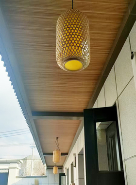 竹片隔断天花板竹席装饰民宿酒店餐厅茶室背景墙吊顶装修材料