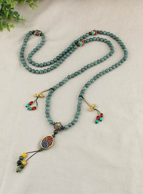 新中式国风多用途长款流苏项链