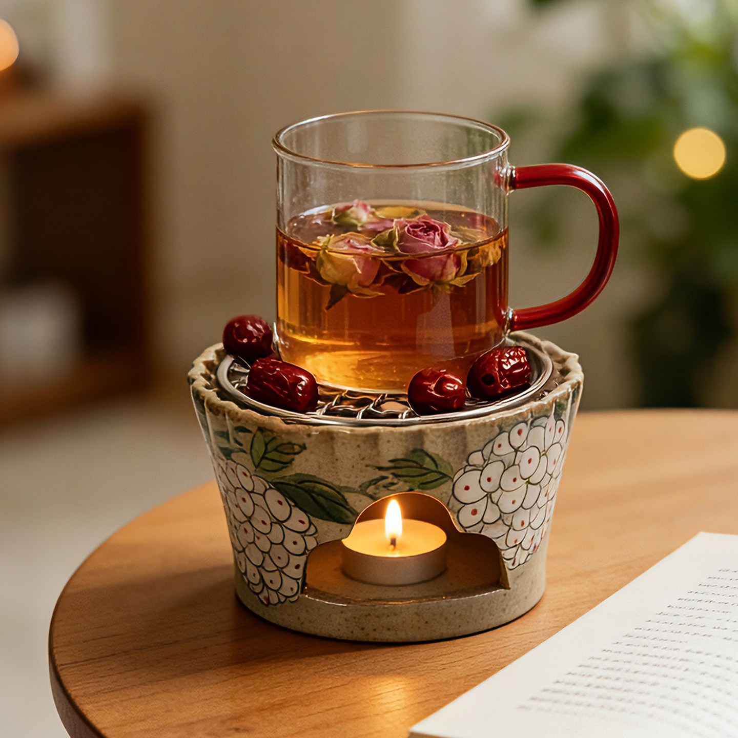 景德镇手绘蜡烛酒精温茶炉围炉煮茶茶具配件茶壶咖啡杯底座加热炉,淘宝优惠券,粉丝福利购,淘宝优惠卷