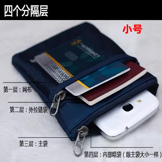 Bolsa de billetes multifuncional para hombres y mujeres que viajan al extranjero.