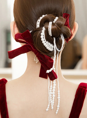 发饰套装布艺串珠中式复古民族风