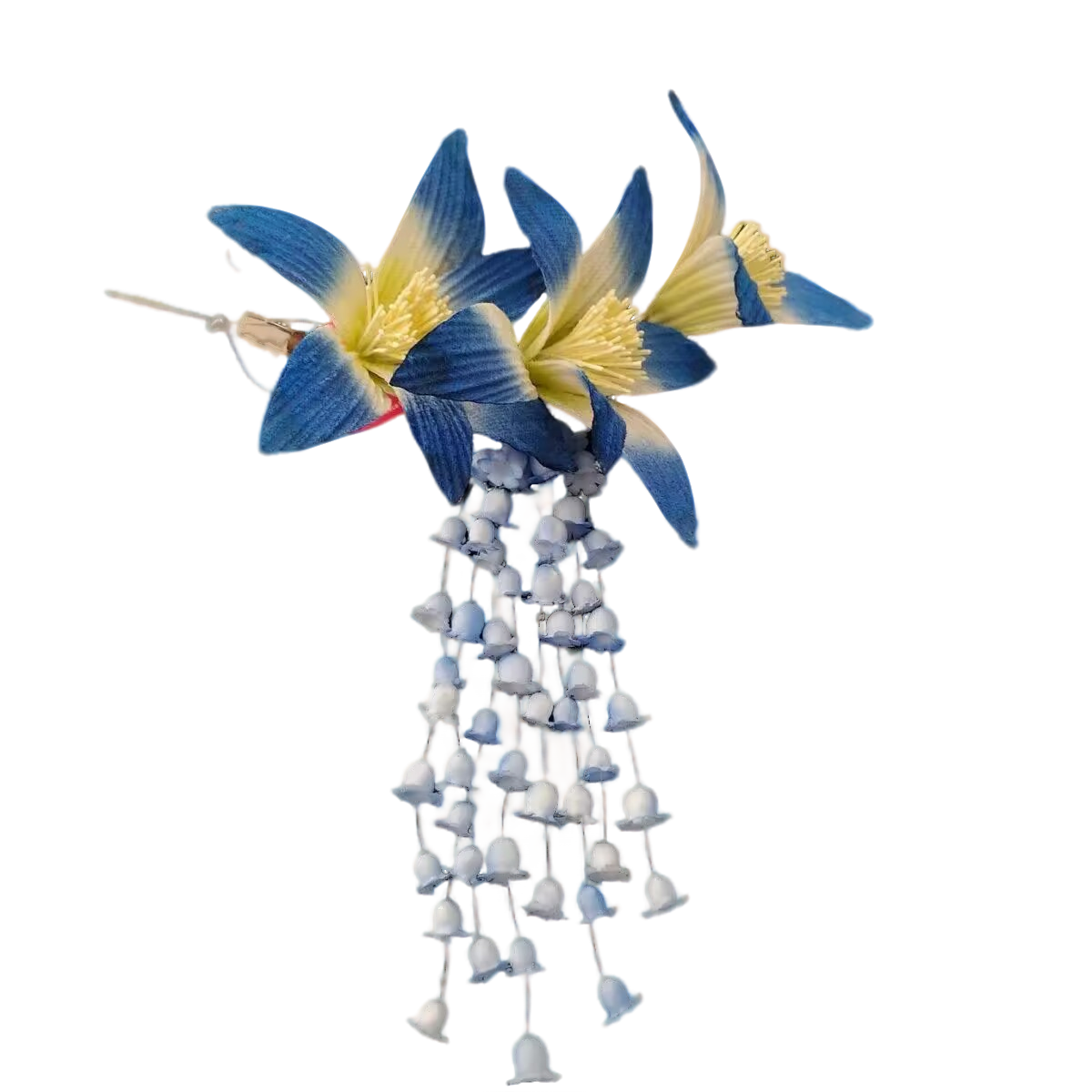 蓝色花朵流苏发夹头饰套装女复古新娘发饰新中式晨袍旗袍礼服配饰,淘宝优惠券,粉丝福利购,淘宝优惠卷