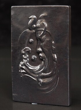 天然玉石挂件35*55*6mm25g桂林鸡血玉石乾坤料精雕装饰把玩挂件