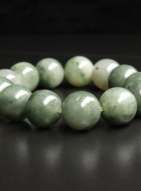 天然桂林鸡血玉石手链上朗料白色手串男士手链15*15mm13颗60g