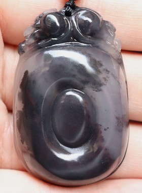 天然玉石挂牌28*42*11mm 49g 桂林鸡血玉石吊牌 高端上朗料玉化红