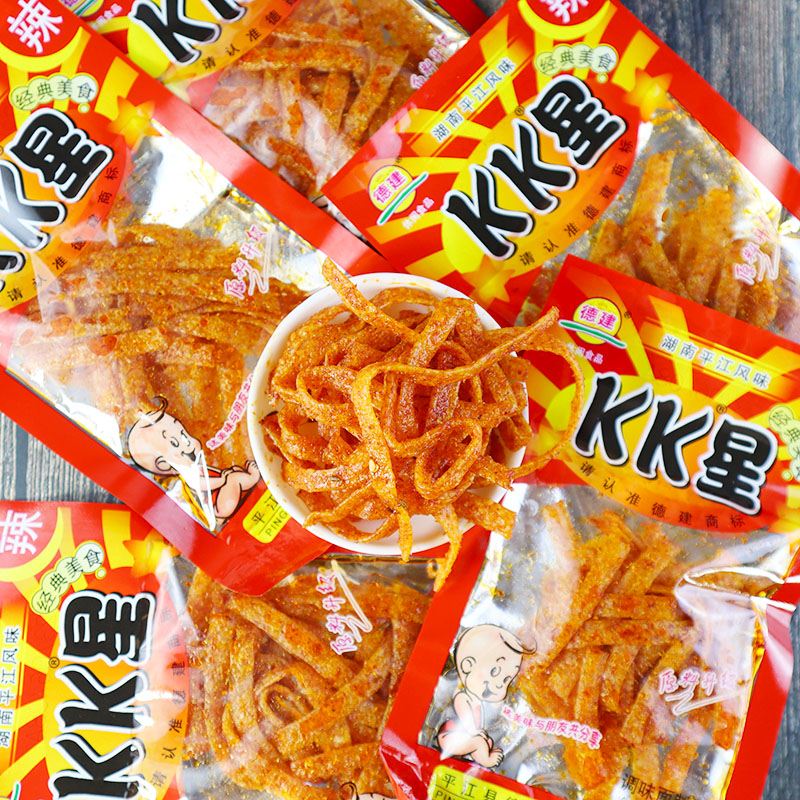 德建kk星麻辣条变态辣巨辣片死神特辣丝霸王辣儿时怀旧小面筋零食