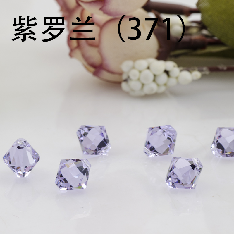 奥地利进口水晶珠子6328XILION Bicone Pendant8mm横孔菱形珠 - 图2