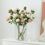 Ретро -кокирование маленькой розовой симуляции цветочный мульти -голод имитация сухой букет фальшивый цветок дома гостиная