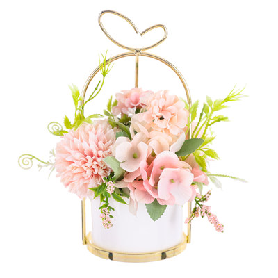 北欧家居干花假花仿真花客厅装饰品摆件花束餐桌花瓶花艺落地摆设 虎窝淘