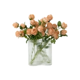 Ретро -кокирование маленькой розовой симуляции цветочный мульти -голод имитация сухой букет фальшивый цветок дома гостиная