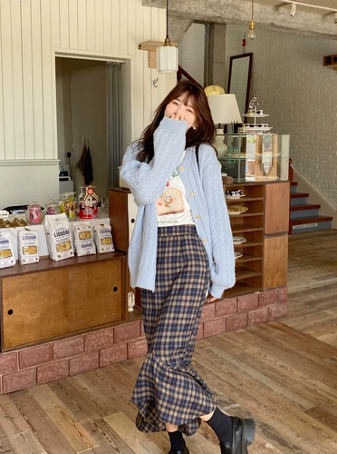 Поясная сумка, длинная демисезонная юбка, делается под заказ, высокая талия, рыбий хвост, длина миди