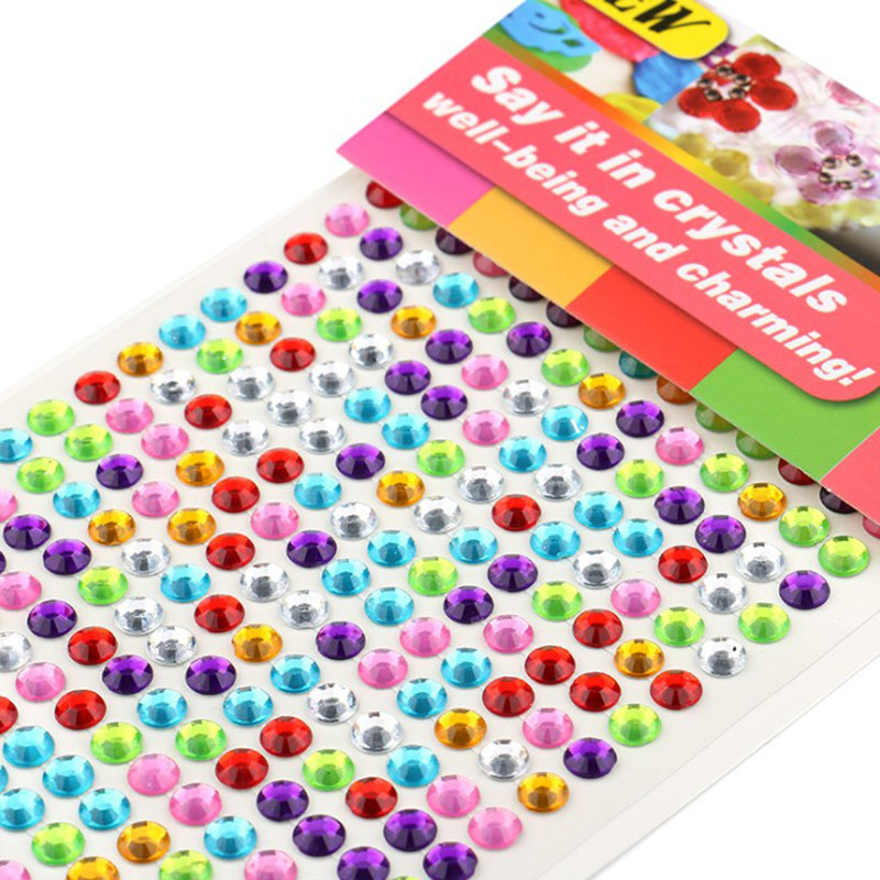 儿童宝石贴纸水晶钻石卡通贴贴画公主女孩3d立体奖励粘贴装饰玩具 - 图0