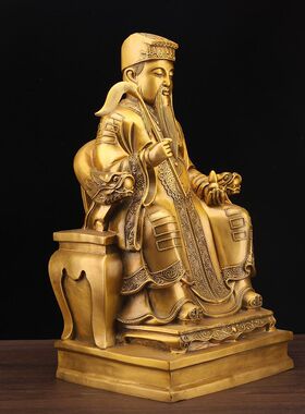 纯铜黄铜吕洞宾摆件神像