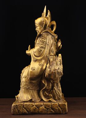 纯铜山神摆件土地爷坐像