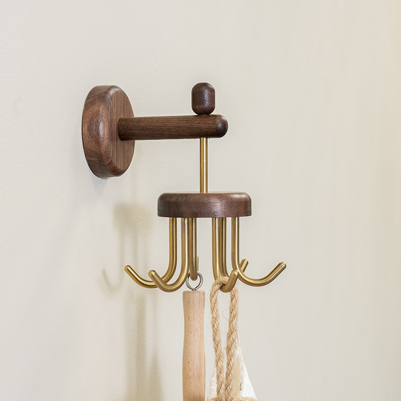 厨房勺子铲子挂钩免打孔壁挂旋转多功能厨具收纳神器锅铲汤勺专用,淘宝优惠券,粉丝福利购,淘宝优惠卷