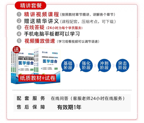 2026成人高考视频专升本网课件高升专本教程政治英语数学教材题库 - 图1