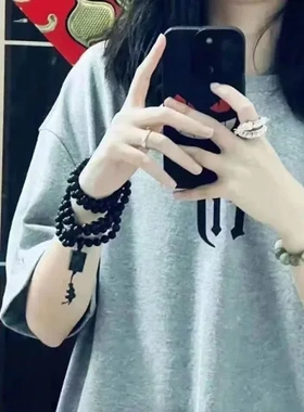 手链手串黑檀礼物情侣仿古风新中式国风8mm108男女手持木质念珠颗