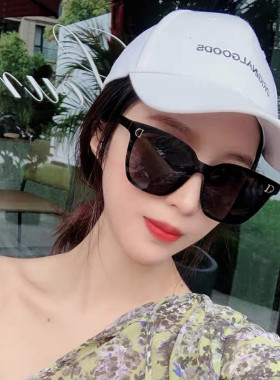 韩版网红gm太阳镜男女款大框圆脸显瘦防紫外线社会蹦迪ins墨镜潮.