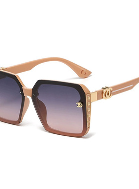 高级轻奢太阳镜女士个性大方框