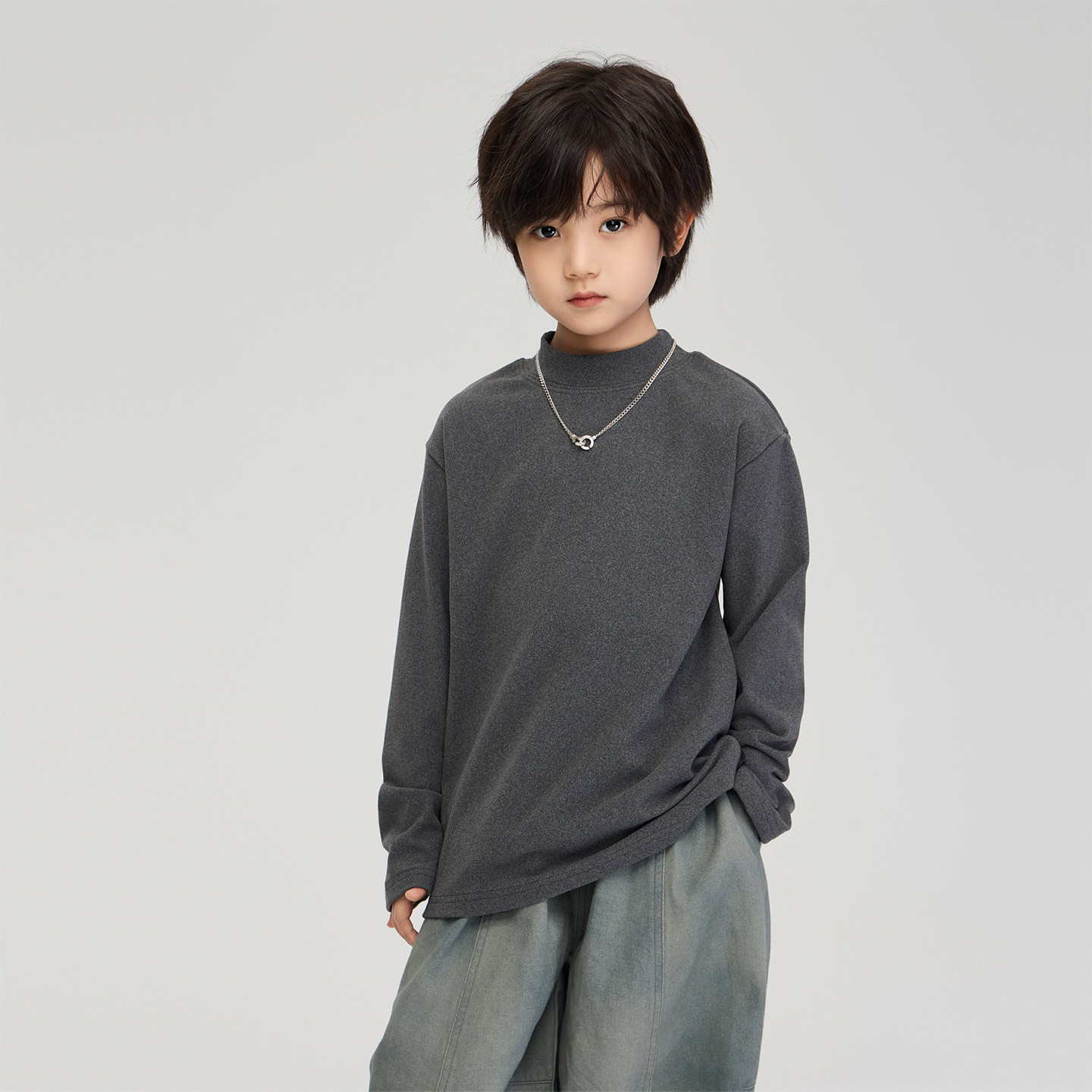 2025秋冬新款儿童基础百搭半高领打底衫男童柔软保暖上衣休闲内搭,淘宝优惠券,粉丝福利购,淘宝优惠卷