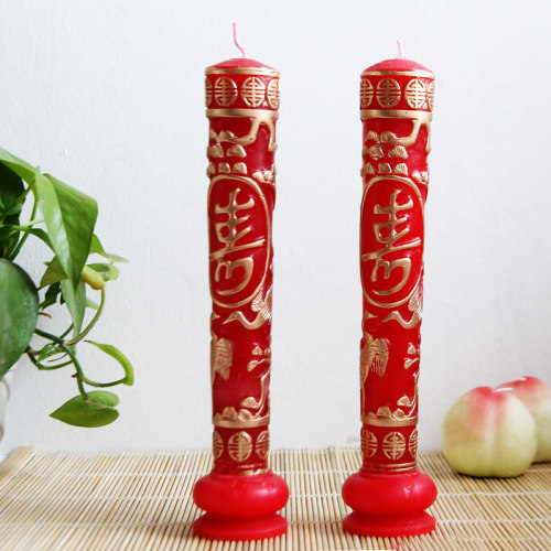 老寿星做寿蜡烛明火12小时生日蜡烛寿宴装饰摆设大寿氛围布置用品 - 图0