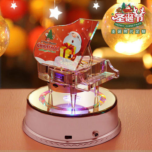 水晶钢琴音乐盒八音盒女生生日礼物创意结婚礼品送儿童DIY定制 - 图0