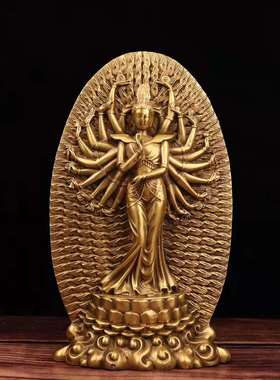 铜千手千眼观音菩萨供奉准提佛母