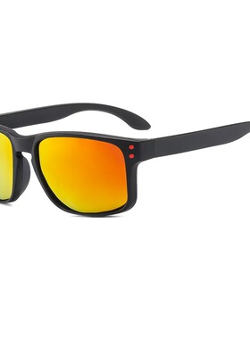 跨境方框炫彩膜太阳镜时尚潮流